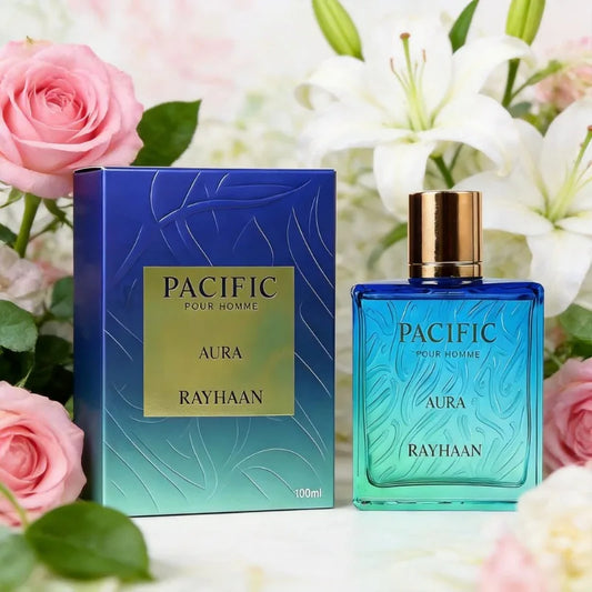 RAHAAN Pacific Aura Perfume Gift Set, Middle Eastern Arabian Men Fragrance Spray, Fresh Scent Long Lasting for Daily Use