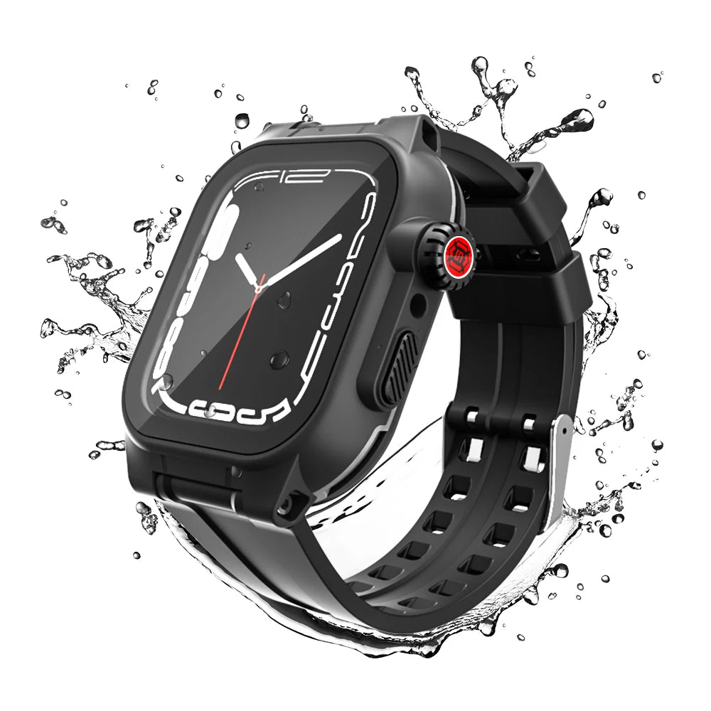 Armor Cover Diving Swim Outdoor Sport Anti-fall IP68 Waterproof Case For Apple Watch Series 9 8 7 6 5 4 3 2 SE 45 44 41 40 mm