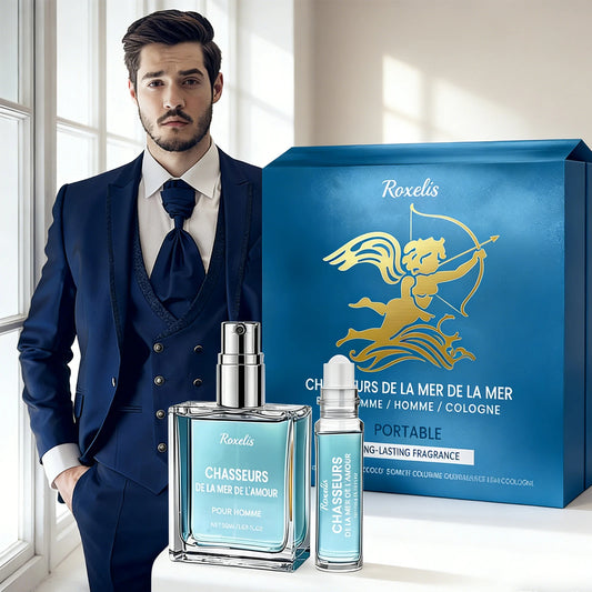 Roxelis Men's Eau De Fragrance Gift Set - Fresh Elegant Long-Lasting Daily Commute Roller Bottle Convenience 1set