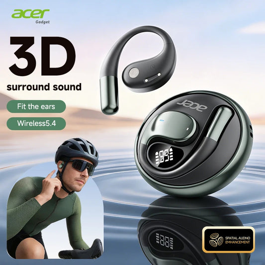 Acer Ohr550 Open-Type Wireless Bluetooth Headphones, Ear-Hook Style, Dedicated for Sports, Running, and Cycling, with Heavy Bass, 3D Sound Effect, Noise Reduction for Calls, and Comfortable Wearing