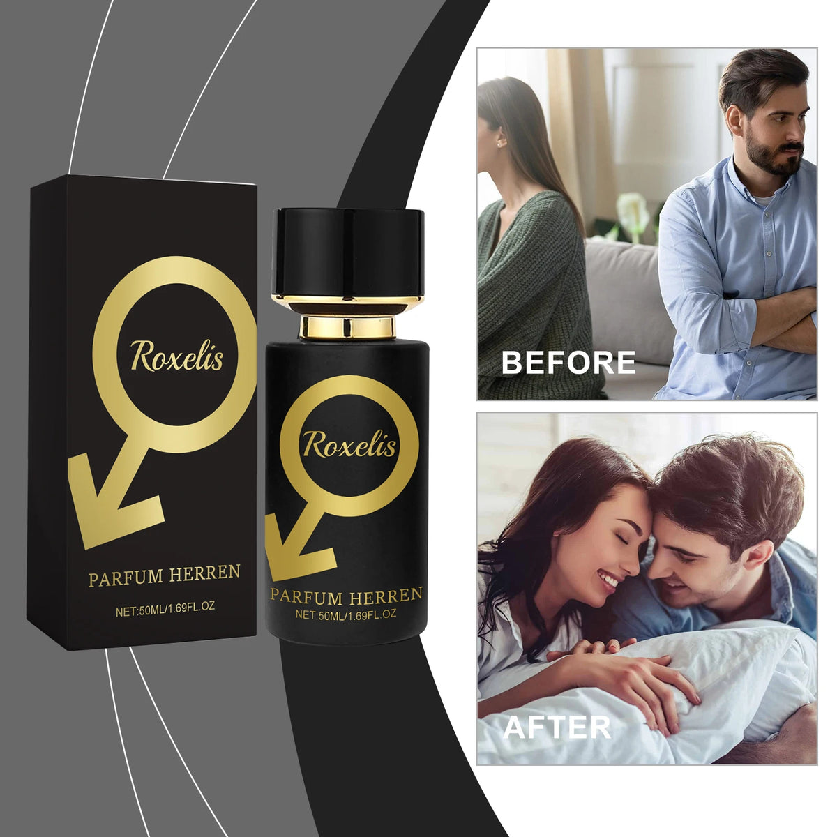 Roxelis Eau De Toilette Is Natural, Pure, Mild, Fragrance, Lasting, Charming, Charming, Men's Daily Fragrance Perfume