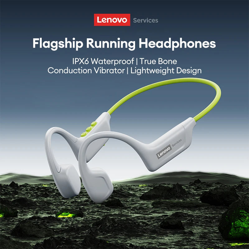 Lenovo S102 Bone Conduction Bluetooth V6.0 Earphones Wireless Sports Headphones Waterproof Sweatproof Running Cycling Neckband