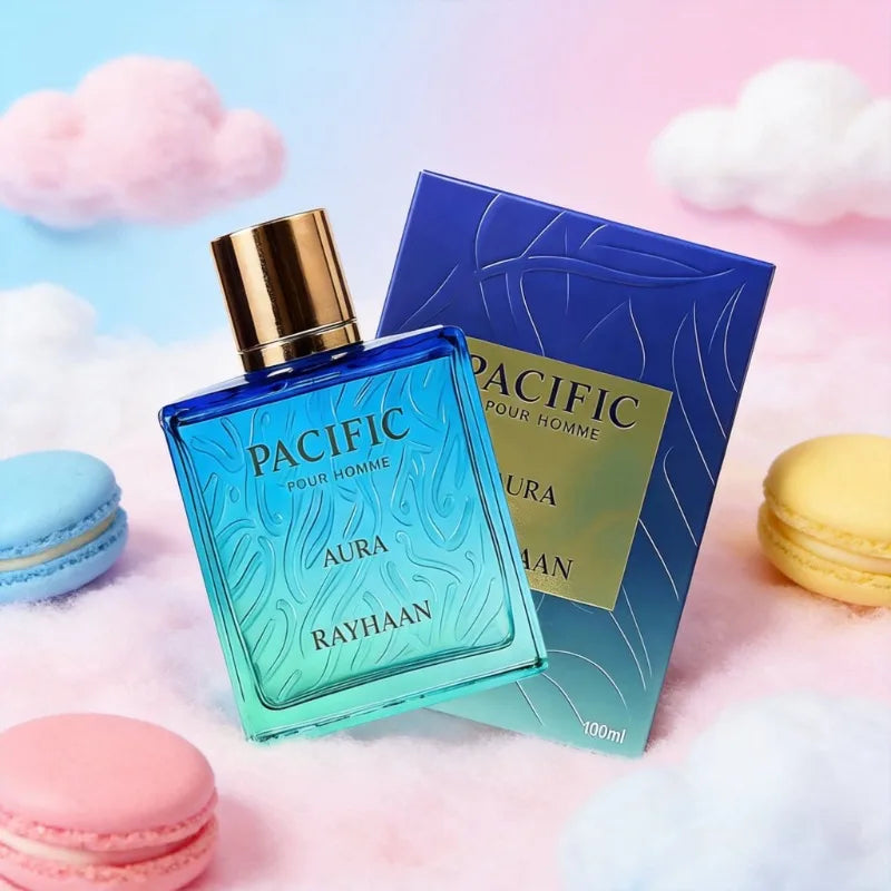 RAHAAN Pacific Aura Perfume Gift Set, Middle Eastern Arabian Men Fragrance Spray, Fresh Scent Long Lasting for Daily Use