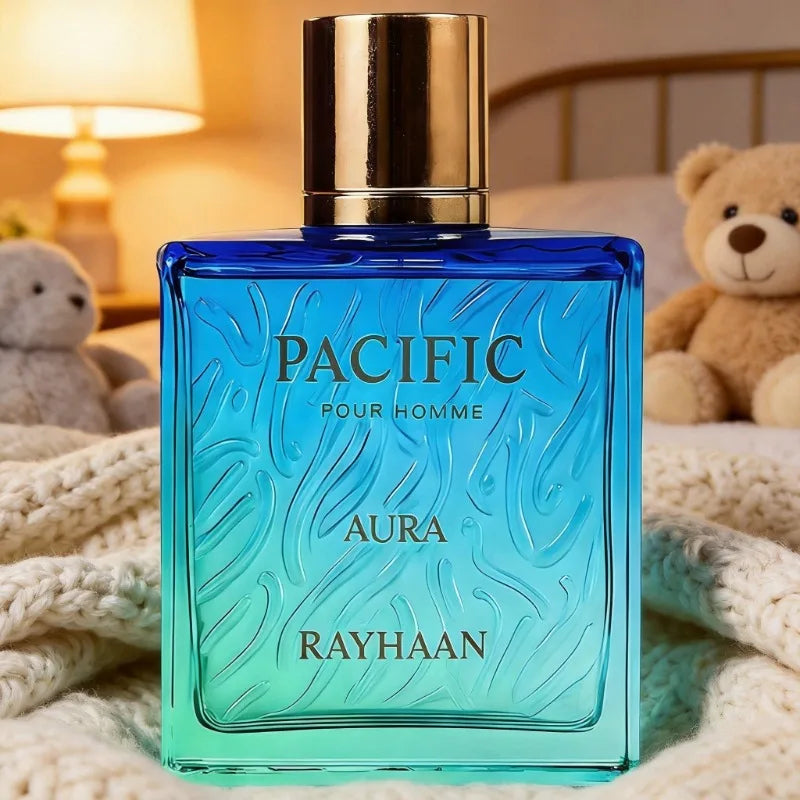 RAHAAN Pacific Aura Perfume Gift Set, Middle Eastern Arabian Men Fragrance Spray, Fresh Scent Long Lasting for Daily Use