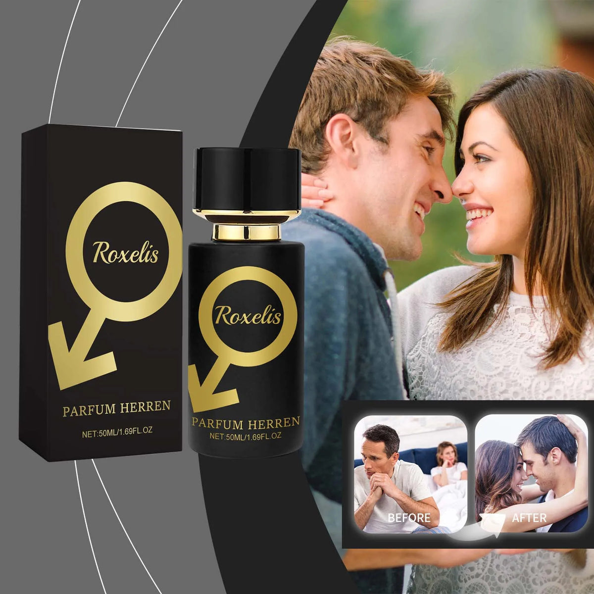 Roxelis Eau De Toilette Is Natural, Pure, Mild, Fragrance, Lasting, Charming, Charming, Men's Daily Fragrance Perfume